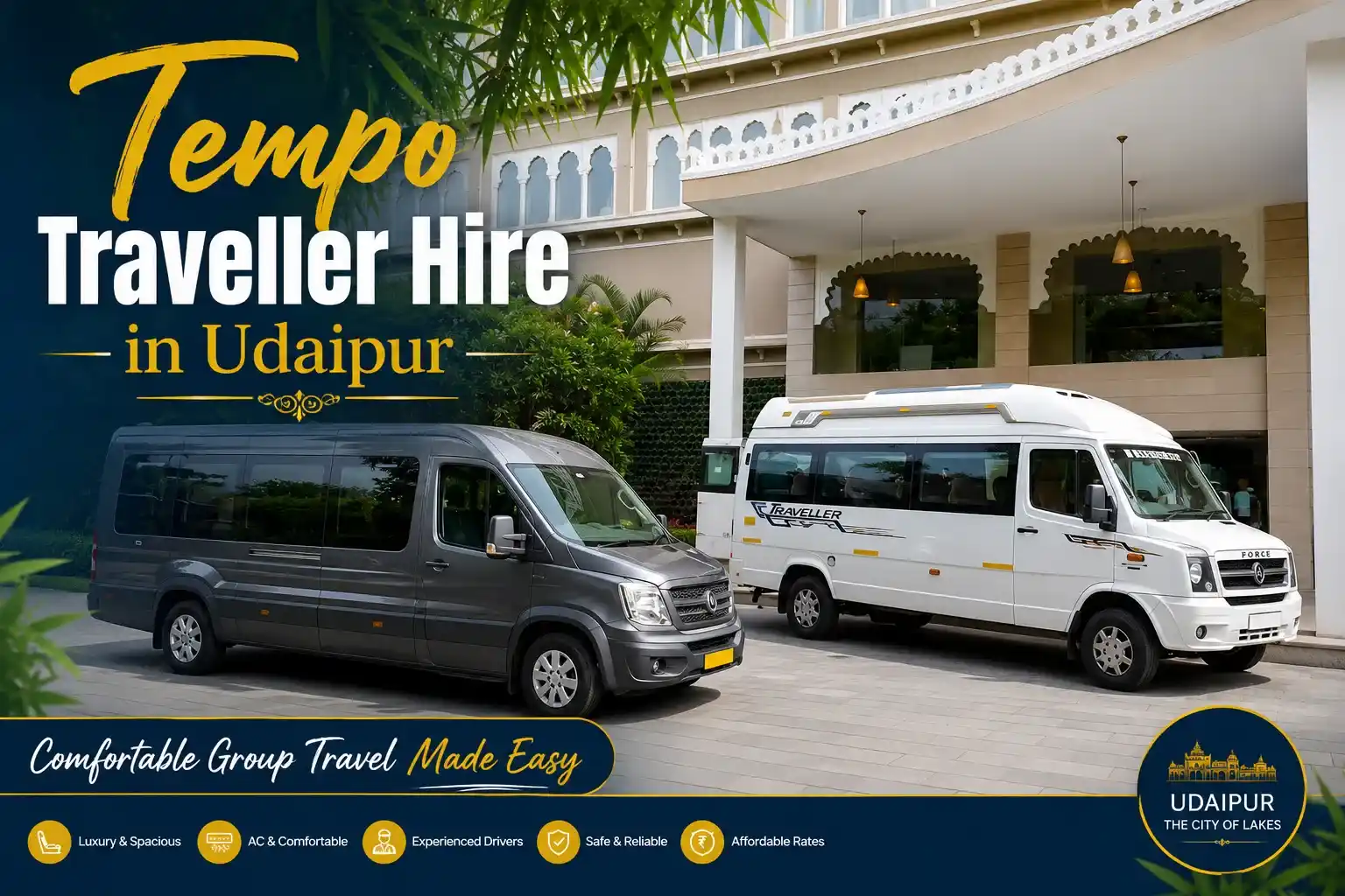 Tempo Traveller Hire in Udaipur – Comfortable Group Travel Made Easy Tempo Traveller Hire in Udaipur – Comfortable Group Travel Made Easy